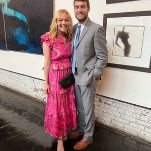 Shoshanna Pink Midi Dress